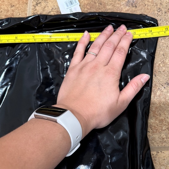 ‼️SOLD‼️NWT Naked Wardrobe Vinyl Mini Tube Dress Medium M Black Date Sexy - Picture 6 of 13